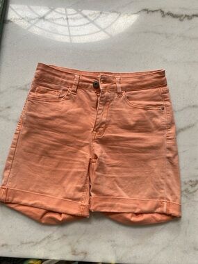 Peachy Orange Casual Shorts 2